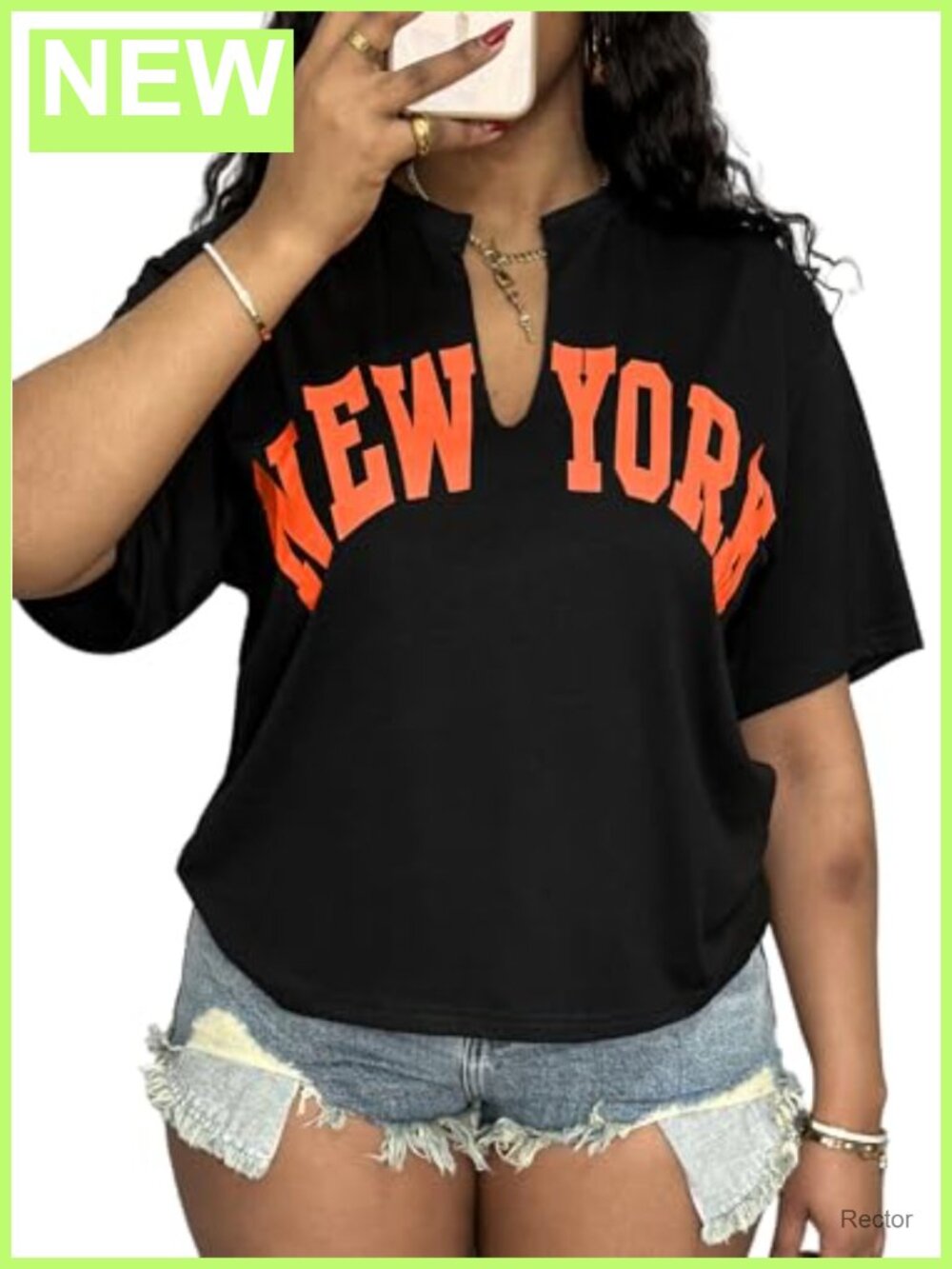 Womens Oversized Graphic Tee V Neck Short Sleeve Casual Summer Tunic Top